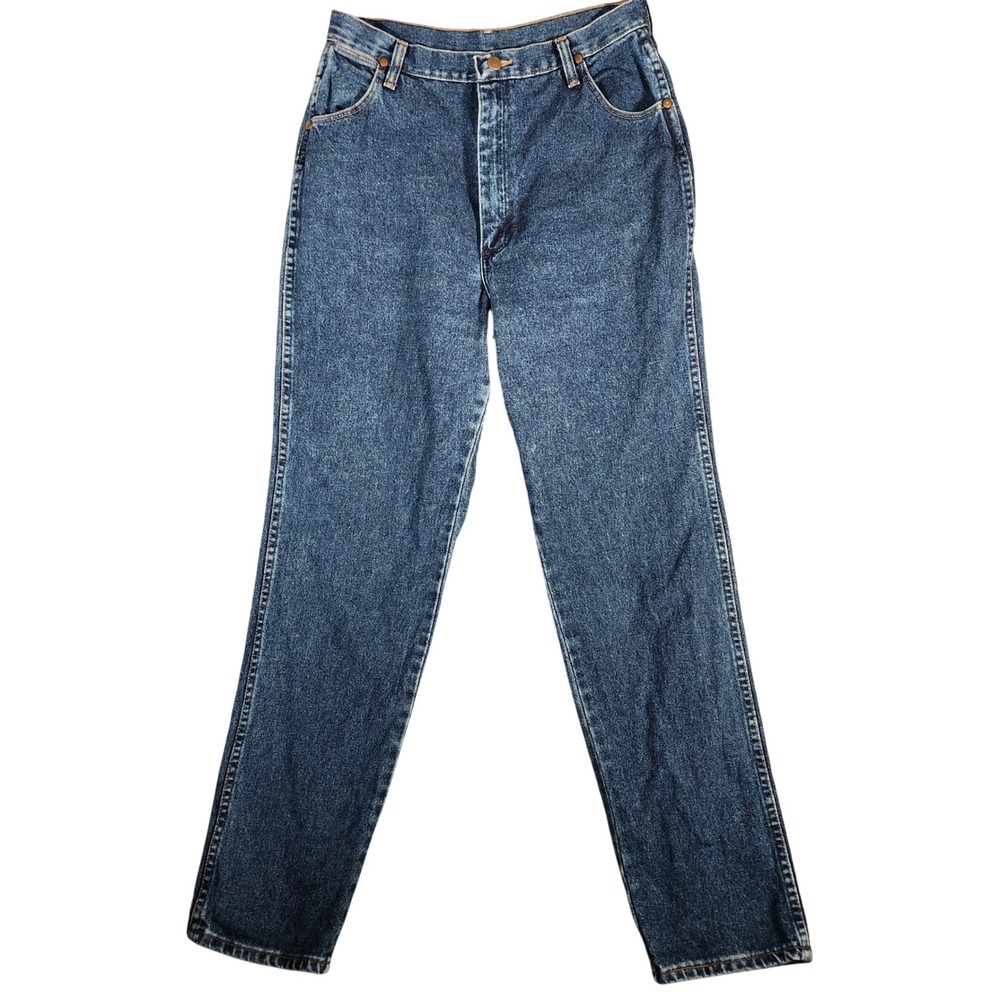 Vintage‎ Wrangler Jeans Women's 13/14X32 Blue Denim High Rise Rodeo 22MWSCR